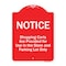 Signmission Shopping Carts Are Provided For Use In Store And Parking Lot Aluminum Sign, 24" x 18", RW-1824-9805 A-DES-RW-1824-9805 - alternate 1
